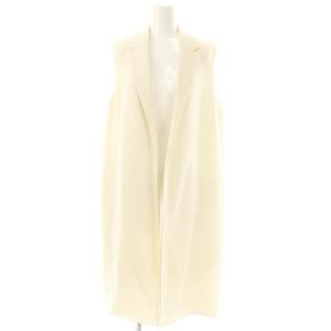 SYNTHETIC CREPE STRAIGHT VEST ロングジレ ベスト 2 クリーム /DO OS