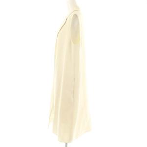 Theory SYNTHETIC CREPE STRAIGHT VEST ロングジレ ベスト 2 クリーム /DO OS