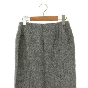BORDERS at BALCONY ウール ヘリンボーン タイトスカート 36 グレー /MI OS