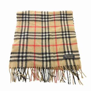 burberrys ヴィンテージ カシミヤマフラー ノバチェック フリンジ ベージュ