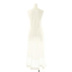 Diagram GRACE CONTINENTAL 24SS ラメシアープリーツワンピース ロング ノースリーブ 36 ホワイト /DO OS