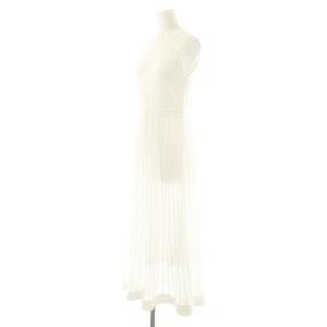 Diagram GRACE CONTINENTAL 24SS ラメシアープリーツワンピース ロング ノースリーブ 36 ホワイト /DO OS