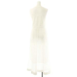 Diagram GRACE CONTINENTAL 24SS ラメシアープリーツワンピース ロング ノースリーブ 36 ホワイト /DO OS