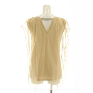 GRACE CONTINENTAL 23SS チュールシアーカットトップ 36 ベージュ /SS OS