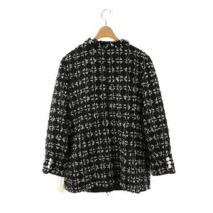 Grace Class 24AW Tweed ジャケット ラメ 38 ブラック ホワイト
