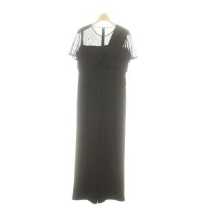 24AW ドレープリボンサロペット オールインワン 36 黒 /MI OS