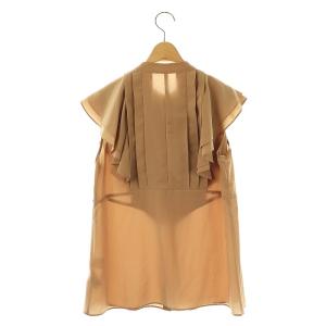 Diagram GRACE CONTINENTAL 23AW フロントタックフリルブラウス フリル袖 38 ベージュ /DF OS