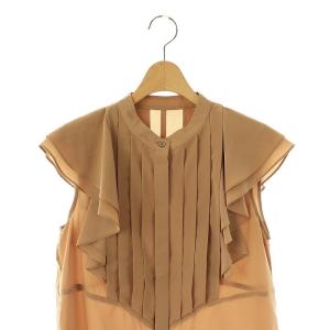 Diagram GRACE CONTINENTAL 23AW フロントタックフリルブラウス フリル袖 38 ベージュ /DF OS