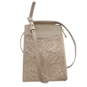 ポシェットショルダーバッグ レザー グレージュ /SR21 SH