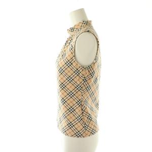 BURBERRY LONDON ノバチェックハイネックノースリーブトップス カットソー 1 ベージュ /DF OS