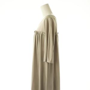 COTOO シルクギャザーワンピース 五分袖 38 グレージュ /ES OS