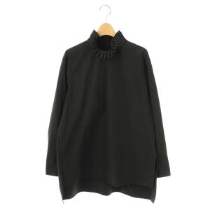 24AW クリアコンパクトブラウス 長袖 38 ブラック /DO OS