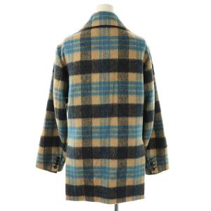 Lily Brown LilyBrown 23AW シャギーオーバージャケット チェック 0 ベージュ ブルー /HK OS
