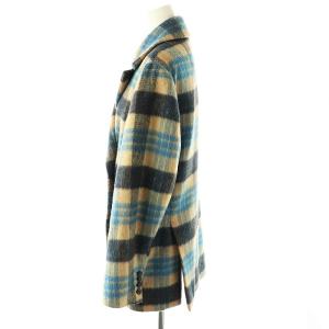 Lily Brown LilyBrown 23AW シャギーオーバージャケット チェック 0 ベージュ ブルー /HK OS