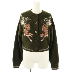 ×KEITAMARUYAMA 24AW モチーフニットカーディガン F カーキ
