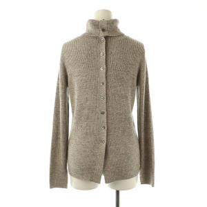 W メランジ リブ 前後2WAY ニット セーター タートルネック グレージュ /ES OS