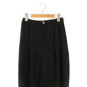 ENFOLD 24SS WASHABLE CARROT PANTS パンツ ジッパーフライ 36 ブラック /DO OS