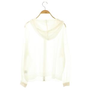 Theory SHEER COTTON2 ZIP HOODIE パーカー ジップアップ 薄手 S 白 ホワイト /AT