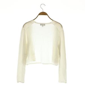 Theory NEW DRESS UP FLAT SHORT CD カーディガン ニット 前開きトッパー S 白 ホワイト