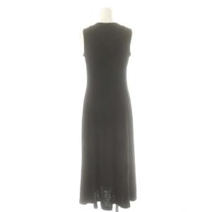 Theory NEBULOUS V MAXI ワンピース ロング ノースリーブ S ブラック /DF OS