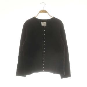 24AW アダムエロペ別注 プレッション カーディガン スウェット 裏起毛 M ブラック /DF OS