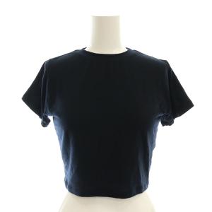 カシミヤ混Tシャツ カットソー 半袖 F ブラック /HK OS