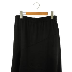 theory luxe 24AW GARDEN SATIN EMMA ダブルサテン スカート フレアスカート ロング 38 ブラック