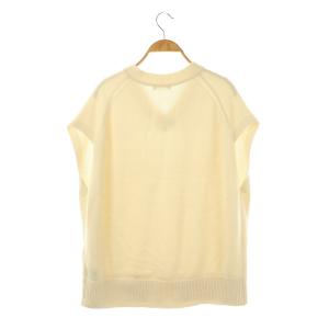 theory luxe 24AW BOLTON SHANA コットンカシミヤ ニットベスト Vネック プルオーバー 38 オフホワイト