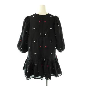 Chesty ×THE HANY ハートトップス 7部丈 ブラウス 1 黒 ブラック /SS OS