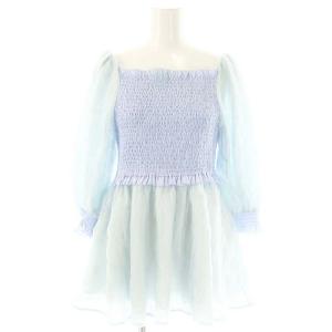 レースフレアトップス チュニック 0 水色 /MI OS