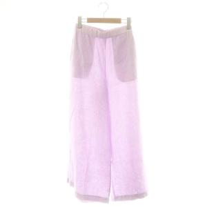 製品加工Linenワイドパンツ リネン イージー 34 ラベンダー /MI OS
