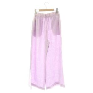 Plage 製品加工Linenワイドパンツ リネン イージー 34 ラベンダー /MI OS
