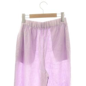 Plage 製品加工Linenワイドパンツ リネン イージー 34 ラベンダー /MI OS