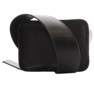 LIFESTYLIST ブラックレザーショルダーバッグ