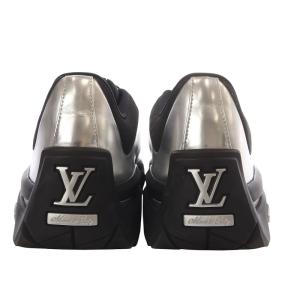 LOUIS VUITTON ミレニアム ライン スニーカー 9 ブラック シルバー色 1A99U6