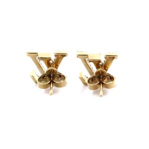 LOUIS VUITTON LV アイコニック ストラス ピアス ゴールド色 M00608