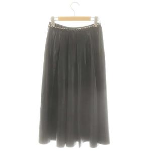 Diagram GRACE CONTINENTAL 23AW フェイクレザー プリーツスカート ロング 36 S ブラック /SY OS