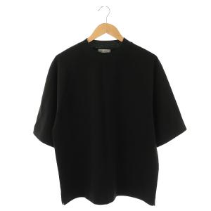 五分袖 カットソー Tシャツ L ブラック /DF OS