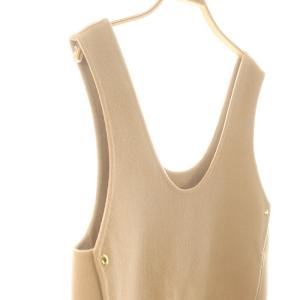 Drawer ウールケヌキ ノースリーブ ワンピース 36 ベージュ