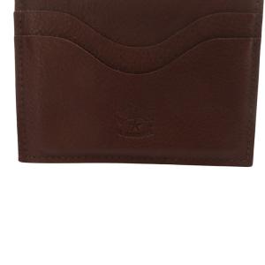 IL BISONTE レザーカードケース 名刺入れ ロゴ 茶色 ブラウン /SR28