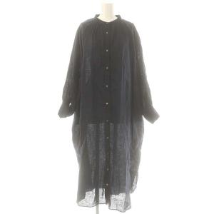 ドアーズ リネンギャザーワンピース シャツワンピース 1 ネイビー /ES OS