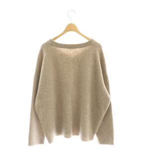 EVERYDAY I LIKE Boucle Vネック プルオーバーニット セーター 長袖 F ベージュ /AT OS
