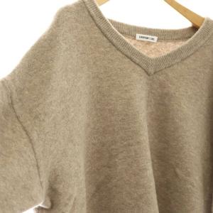 EVERYDAY I LIKE Boucle Vネック プルオーバーニット セーター 長袖 F ベージュ /AT OS