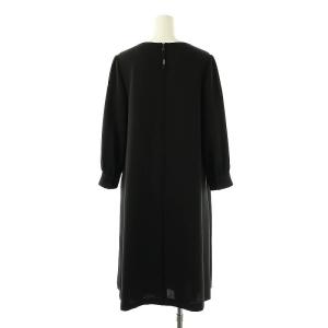 FOXEY NEW YORK ワンピース Vネック 40 ブラック 37802