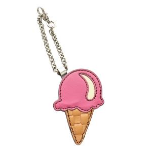 アイスクリーム バッグチャーム アクセサリー チェーン ピンク 茶 ブラウン /AQ OS OH