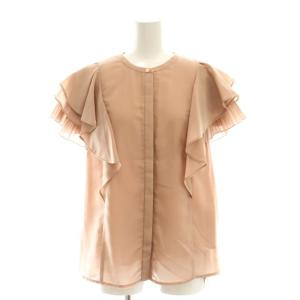 フリルブラウス 半袖 2 ピンクベージュ /DO OS