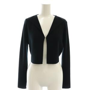 ビジュー留め ウール ボレロ カーディガン クロップド 34 ブラック /ES OS