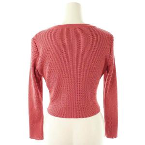 René パールボタンケーブル編カーディガン ニット クロップド 36 ピンクブラウン /ES OS
