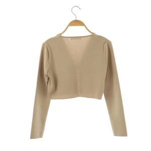 René ビジュー留めコットンブレンドボレロ カーディガン ショート丈 前開きトッパー 34 ベージュ /AT OS