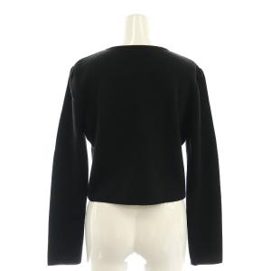 René フラワー刺繍ウールニットカーディガン 34 ブラック /ES OS